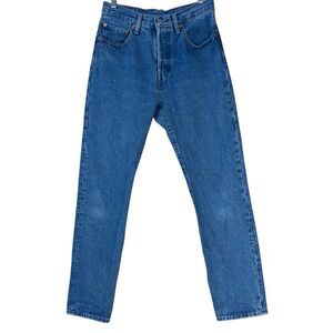 Levi’s Premium 501 medium wash Jeans W27 L30 Button Fly 100% Cotton Straight Leg